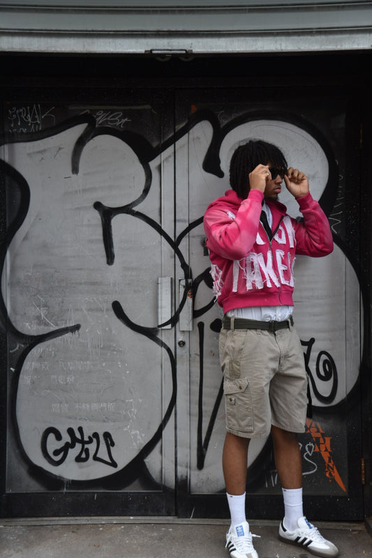 Pink Risk Taker Zip Up Hoodie SALE