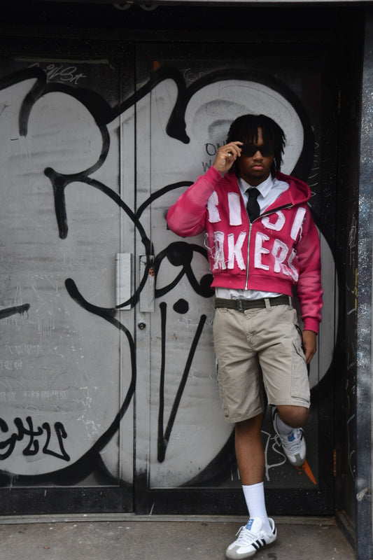 Pink Risk Taker Zip Up Hoodie SALE